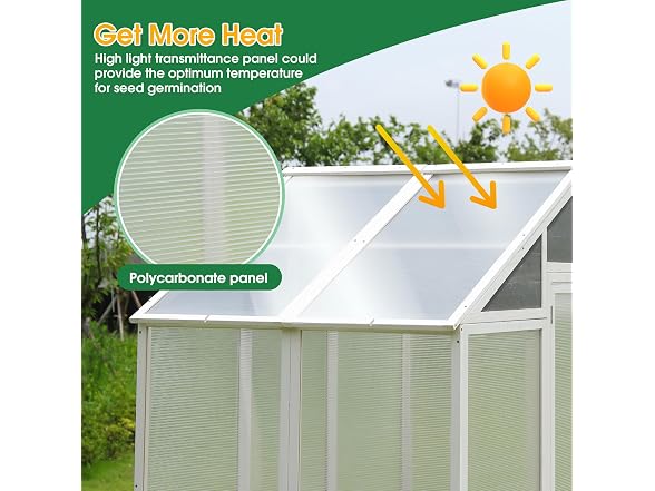 GLANZEND Polycarbonate Greenhouse