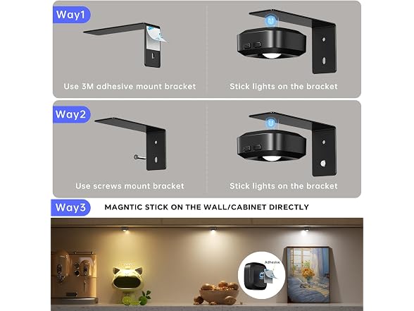 Lightbiz Picture Light Black 3 Pcs
