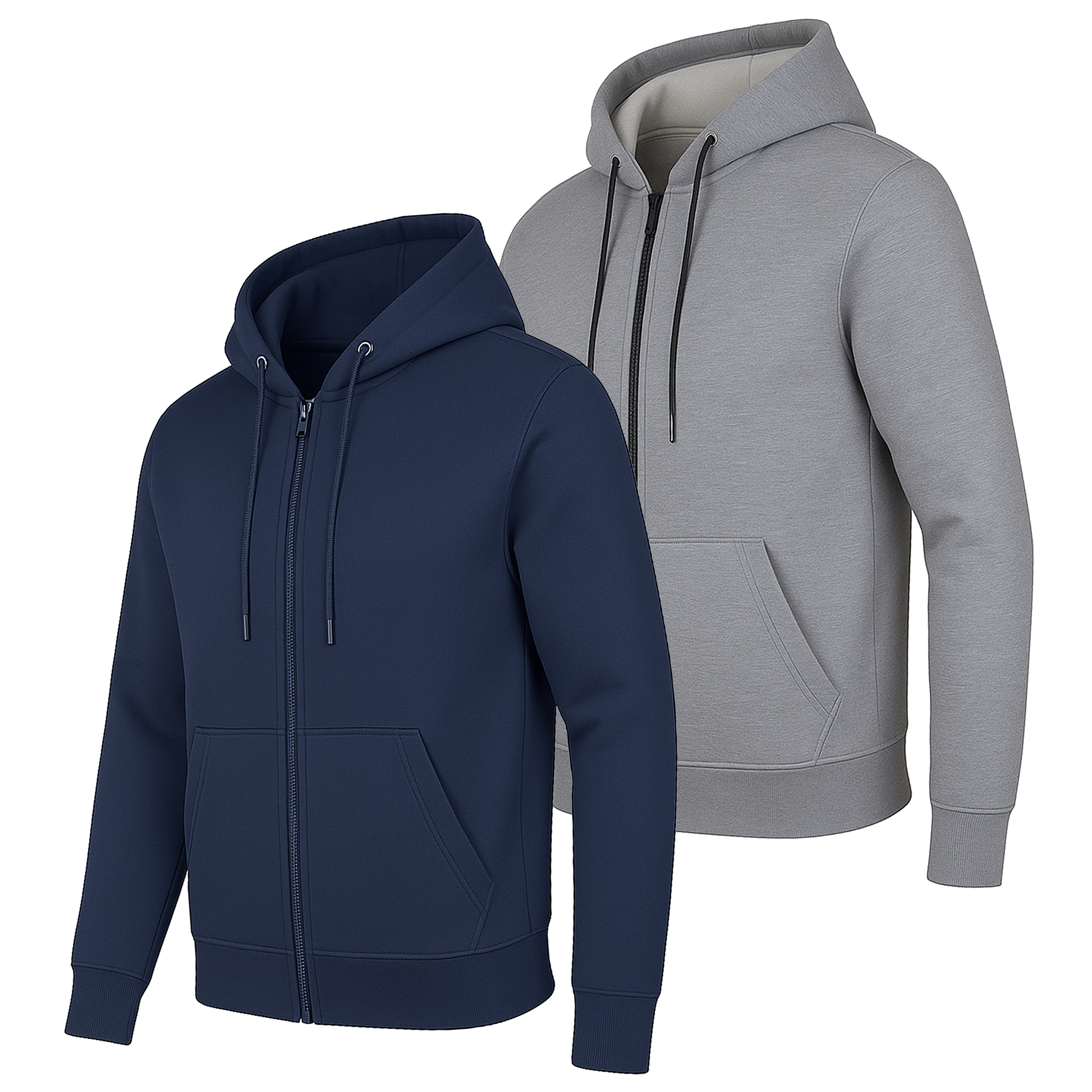 Mens Heavyweight Fleece-Lined Tech Zip Hoodie - Gallery 24