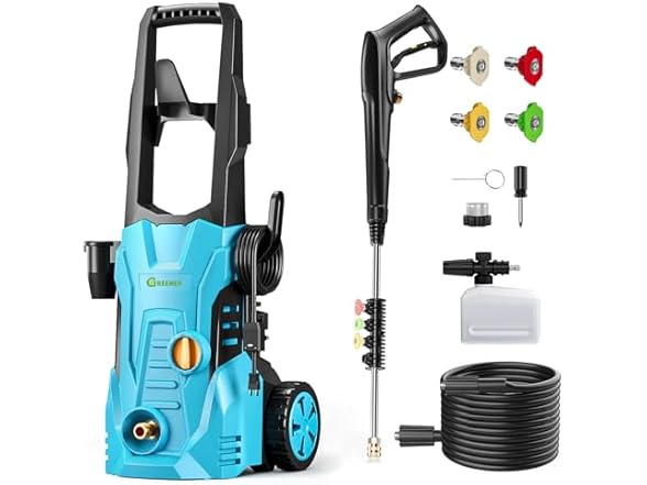 GREENER GD-PW03 Electric Pressure Washer Blue
