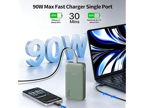 JUOVI Laptop Power Bank 90W 20000mAh