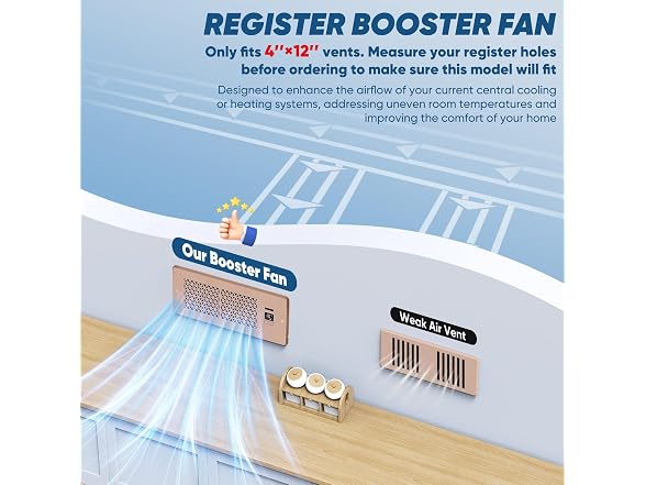 MATULSA Register Booster Fan 4" x 12" Bronze