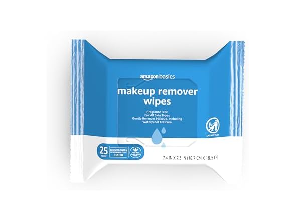 Amazon Basics Makeup Remover Wipes 25ct