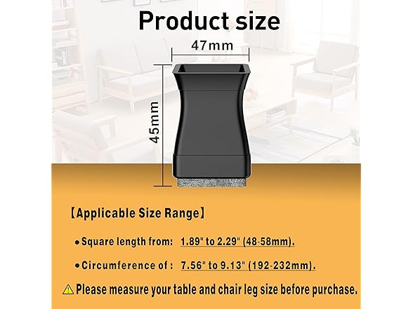 CHWM  Square Chair Leg Protectors