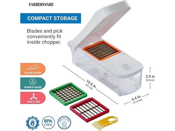 Farberware Vegetable Chopper 3 Blades