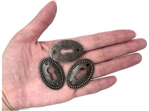 24 Keyhole Covers Zinc Alloy w/Screws