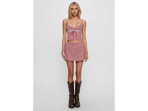 Princess Polly Daydreaming Gingham Crop Set