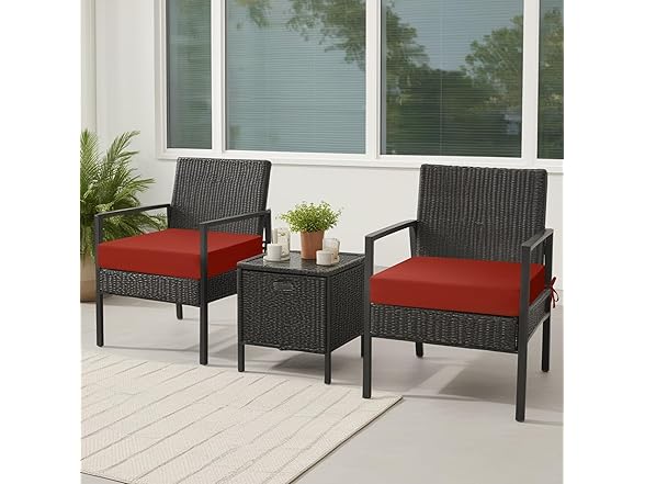 Outdoor Chair Pads with Ties 2 Pack
