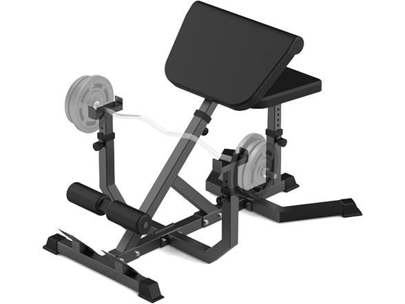 2-in-1 Roman Chair & Preacher wave Bench Black