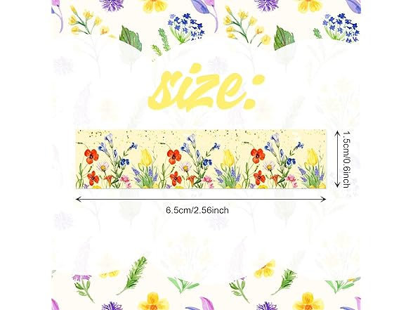 MOZUI Flowers Washi Tapes Set 12pc