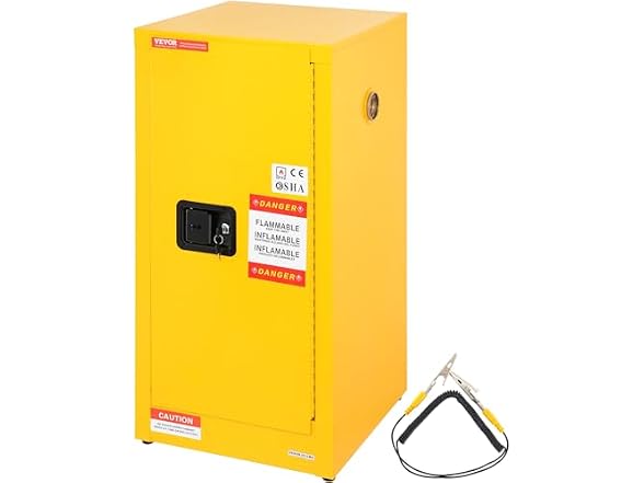 Flammable Safety Cabinet, 16 Gal, Cold-Rolled