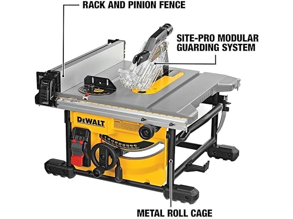 DEWALT DWE7485WS Portable Table Saw with Stand
