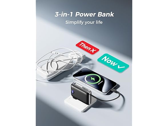 Sucrosey Portable Charger with Built in Cables