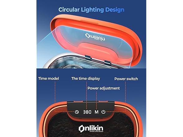 Onlikin Ultrasonic Orange Jewelry Cleaner - Gallery 7