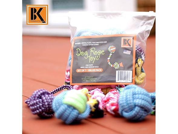 BK PRODUCTS LLC 7 Dog Chew Toys Made