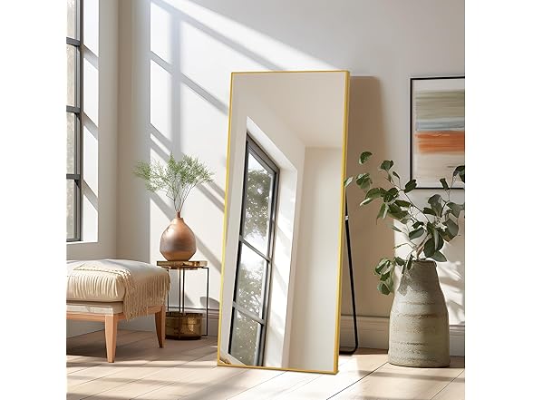 NicBex Gold Full Length Mirror, 56"x19"