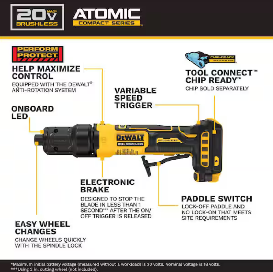 Dewalt DCG420B ATOMIC 20V MAX Cordless Die Grinder - Gallery 6