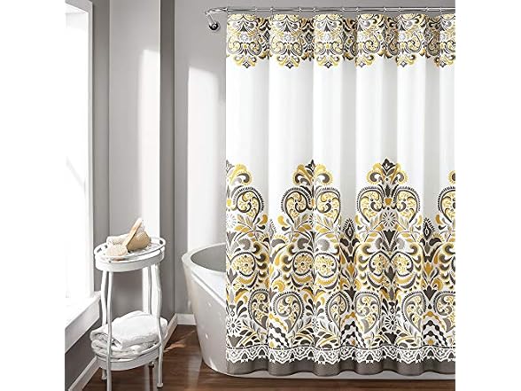 Lush Decor Clara Shower Curtain-Fabric Colorful Boho