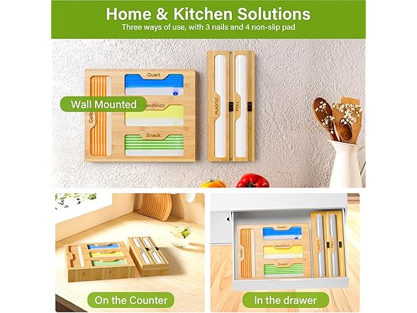 Bag and Plastic Wrap Organizer