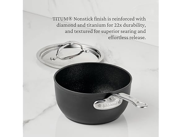 Hestan TITUM Fusion 2 Quart Nonstick Saucepan with Lid