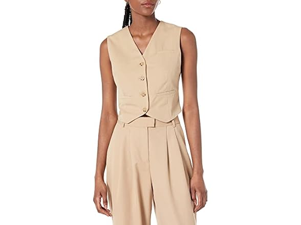 The Drop Women Sadie Cropped Slim Vest
