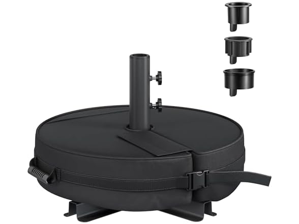 SONGMICS UGUB0041B01 Umbrella Base, Round, Black