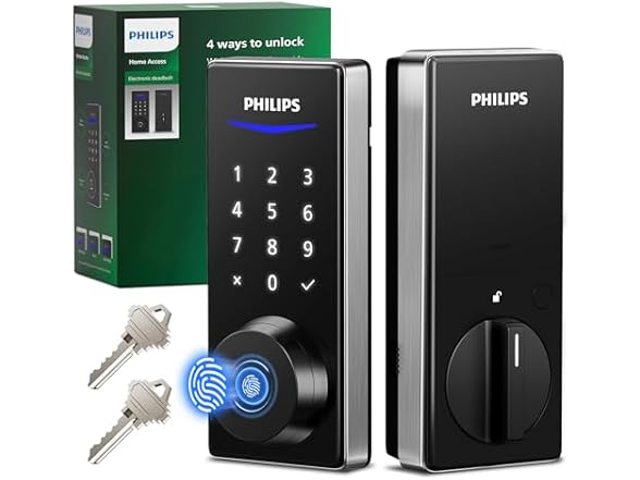 Philips DDL210X Fingerprint Keyless Entry Door Lock Satin