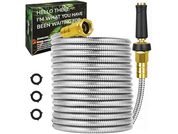 iGarden Metal Garden Hose 100FT