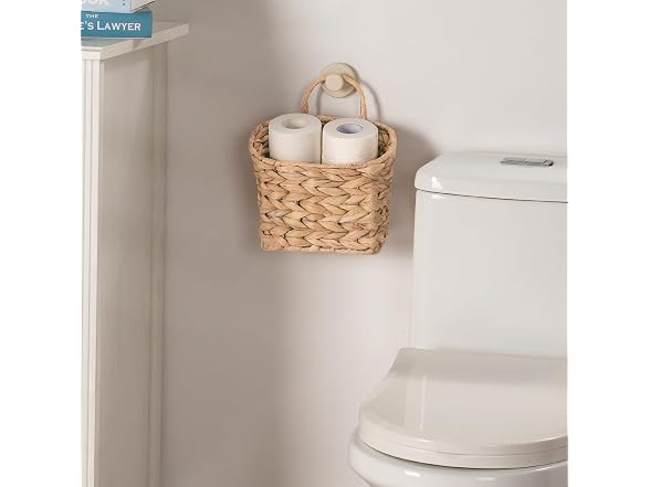 Set of 2 Hanging Basket, Wicker Wall