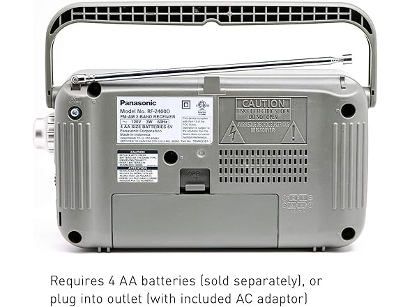 Panasonic RF-2400 AM/FM Radio, Silver