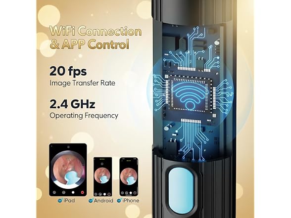 Bekhic Ear Wax Removal Tool Camera 1296P HD Ear