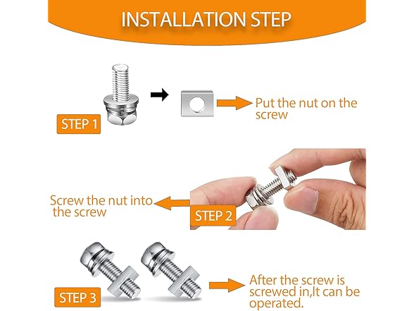 Hincell Motorcycle Battery Terminal Bolts and Nuts