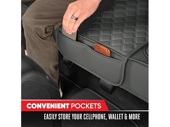 Rear Seat Cushion Gray Diamond Stitch