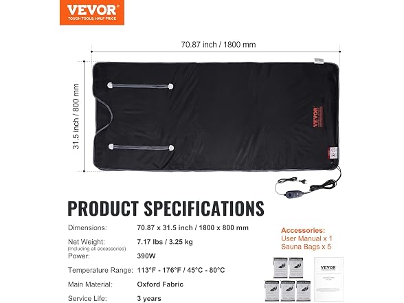 VEVOR Sauna Blanket for Detoxification