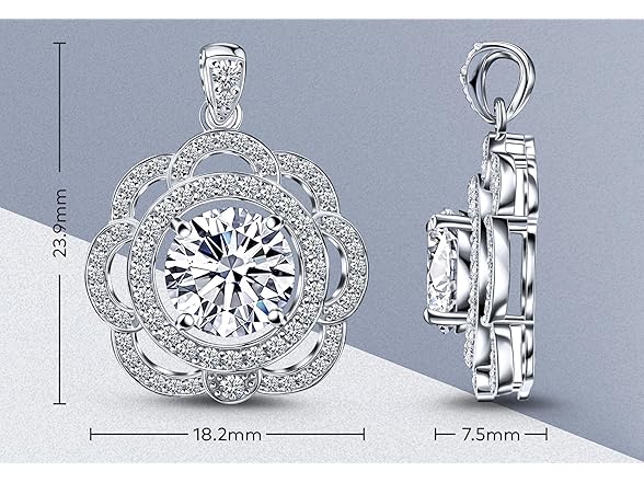 INTIGNIS 925  Silver Necklace Moissanite