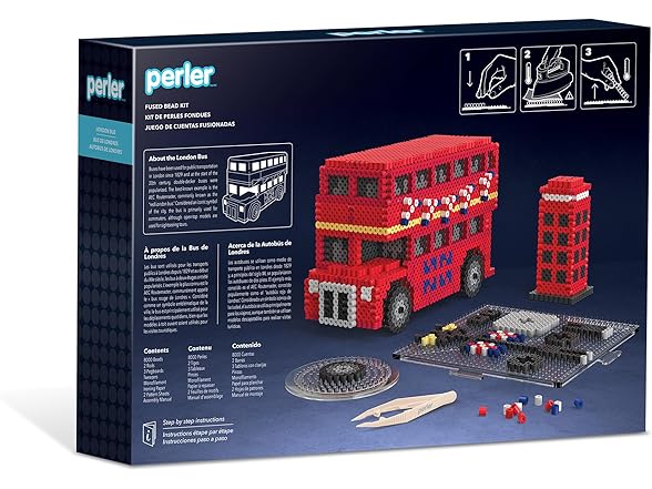 Perler London Bus 3D Fused Bead Kit
