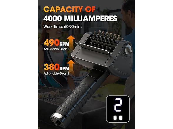 Cordless Rechargeable Grill Brush - Gallery 4