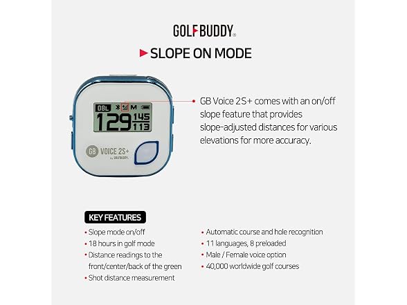 GOLFBUDDY Voice 2S+ Talking GPS Rangefinder