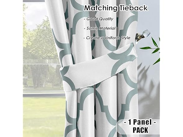 Melodieux Moroccan Fashion Curtains, 52"x63", (1 Panel)