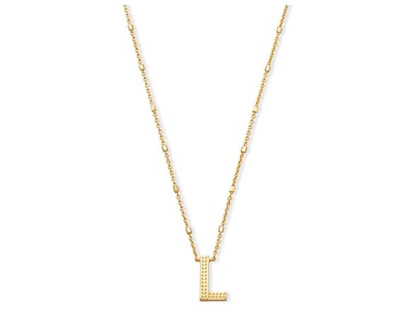 Womens Letters A-Z Pendant Necklace
