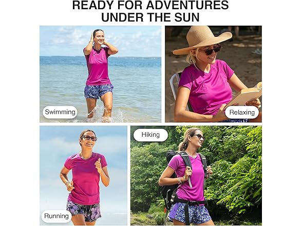 Kanu Surf Women's Purple Swim Shirt (M)