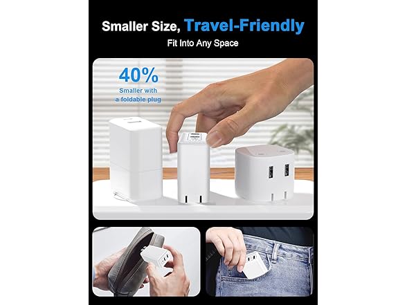 65W USB C Charger Block, Compact