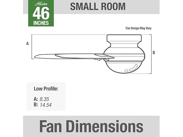 Hunter Fan 46" Matte Silver, Contemporary