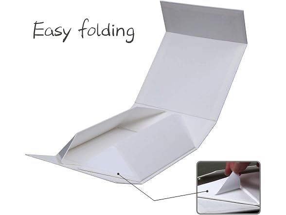 Rsgift White Gift Boxes Magnetic Closure
