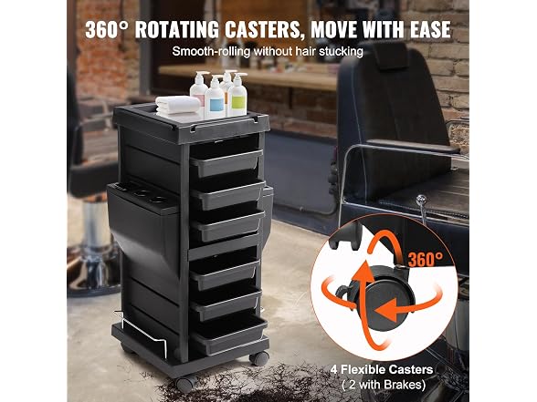 VEVOR Ultimate Salon Trolley Cart