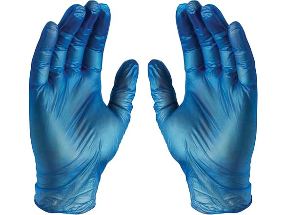 GLOVEWORKS Blue Vinyl Gloves, 1000ct, Large