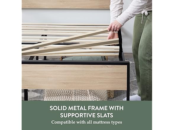 Edenbrook Metal Platform Queen Bed Frame