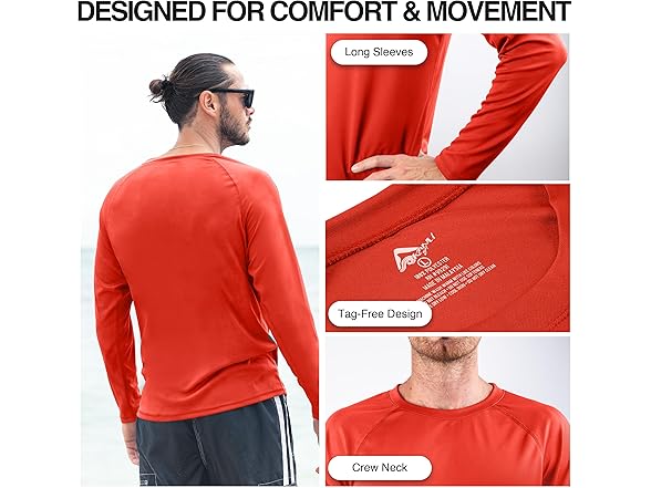 Kanu Men's Red L/S Rashguard (M)