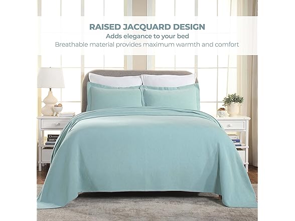 Superior Cotton Paisley Decorative Bedspread Quit Coverlet Set