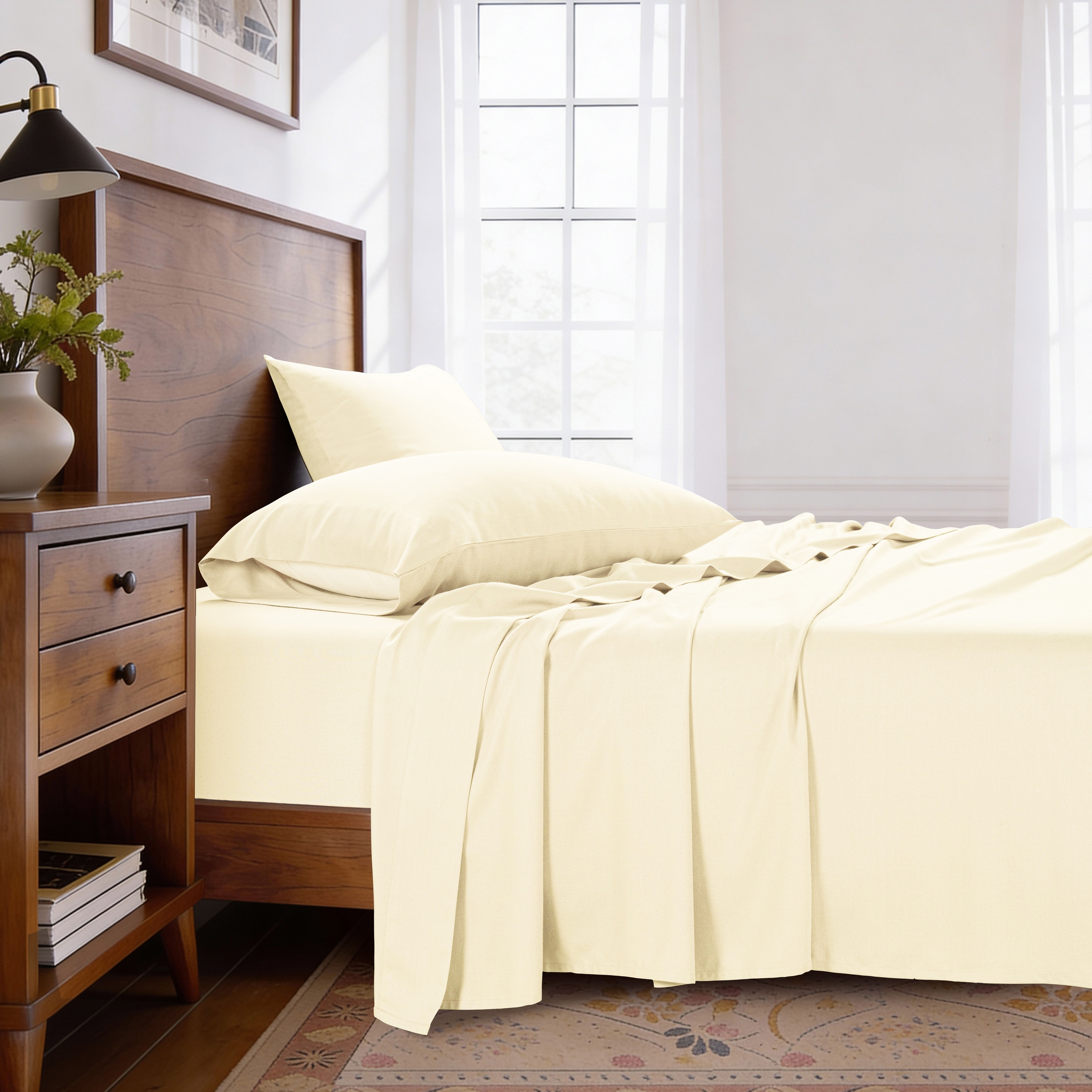 Kathy Ireland Lyocell & Linen Cotton 4PC Sheet Set - Gallery 25
